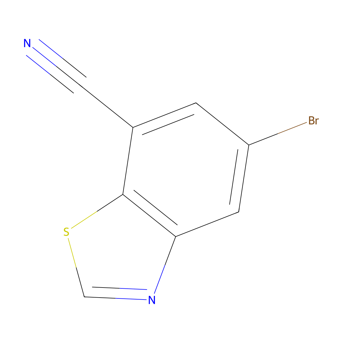 5-Bromo-1,3-benzothiazole-7-carbonitrile molecular structure, CAS 2091285-72-0