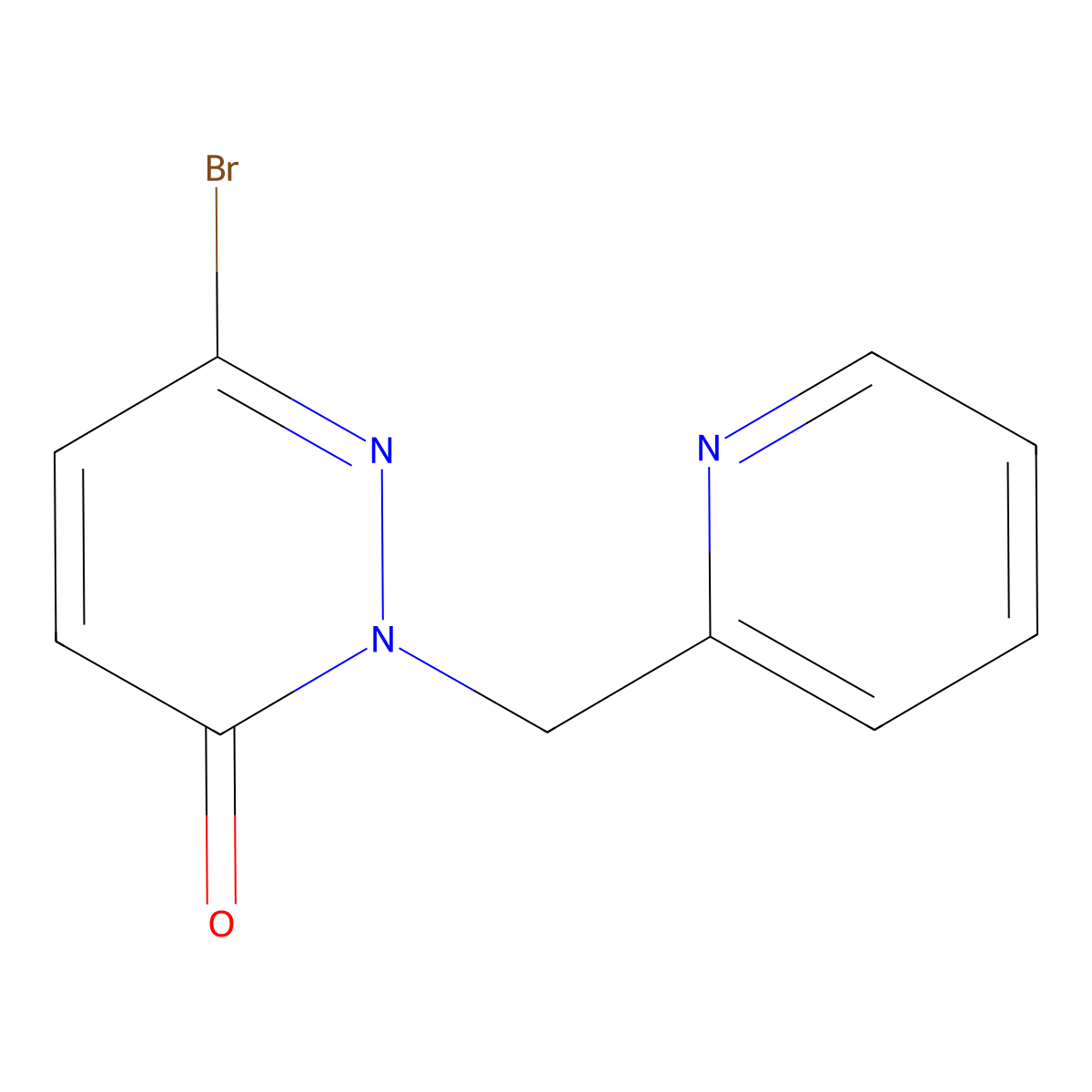 6-Bromo-2-(pyridin-2-ylmethyl)pyridazin-3(2H)-one molecular structure, CAS 2091289-32-4