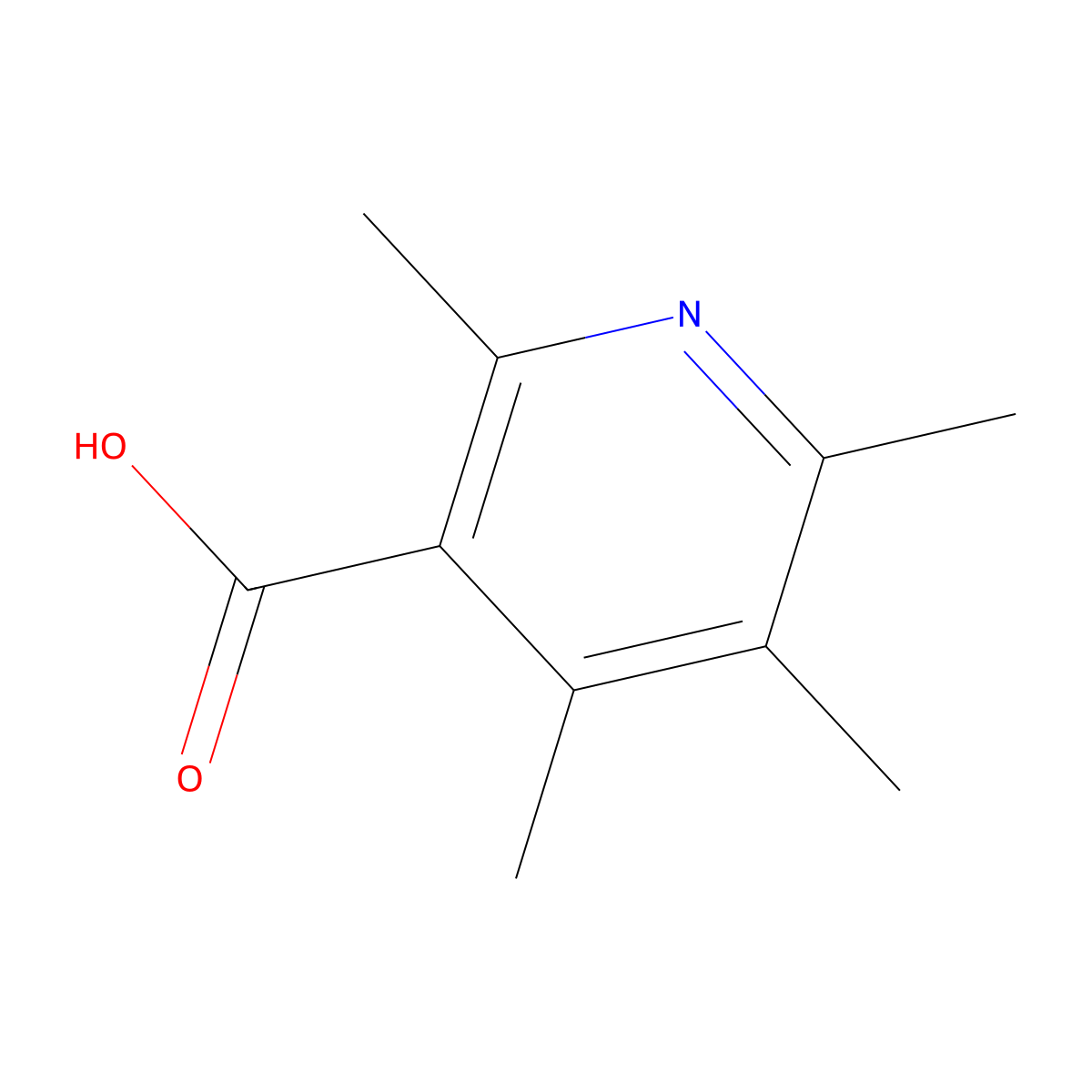 Tetramethylpyridine-3-carboxylic acid molecular structure, CAS 2091294-88-9