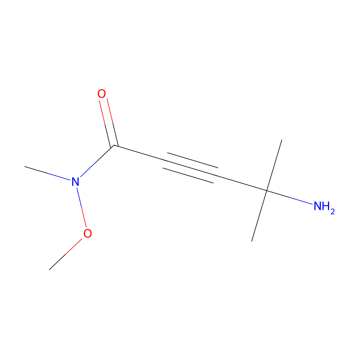 4-Amino-N-methoxy-N,4-dimethylpent-2-ynamide molecular structure, CAS 2091295-14-4