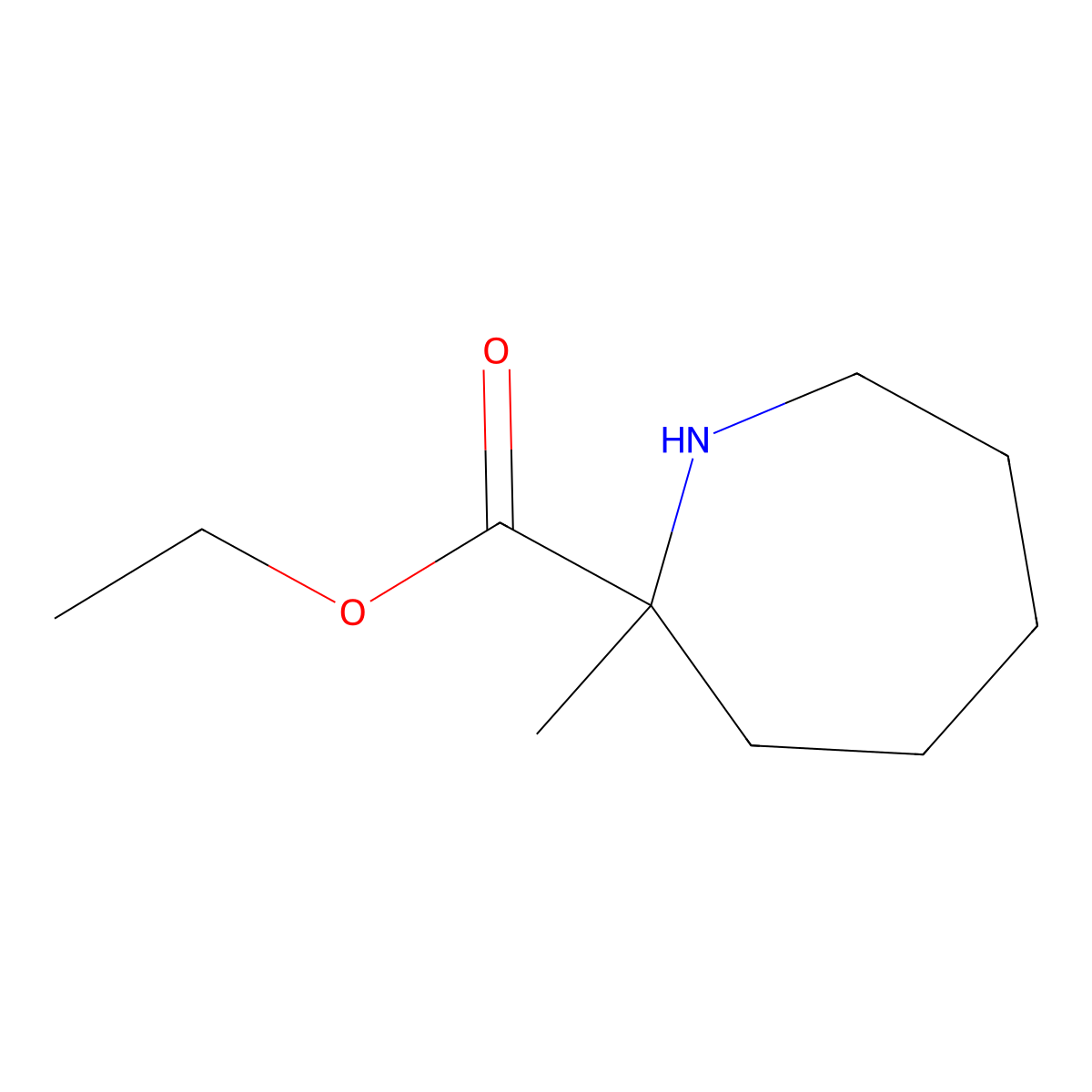 Ethyl 2-methylazepane-2-carboxylate molecular structure, CAS 2091295-83-7