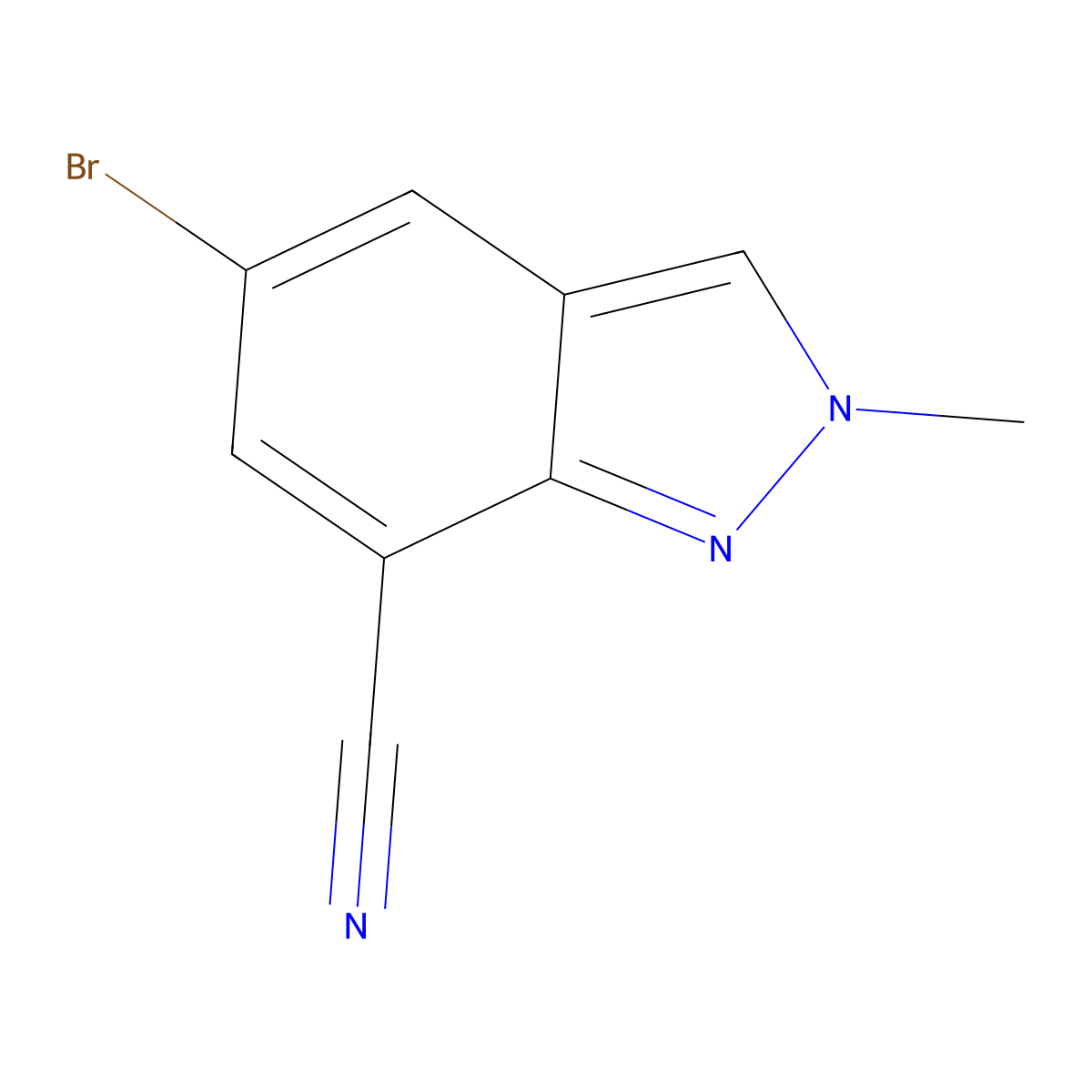5-Bromo-2-methyl-2H-indazole-7-carbonitrile molecular structure, CAS 2091296-91-0