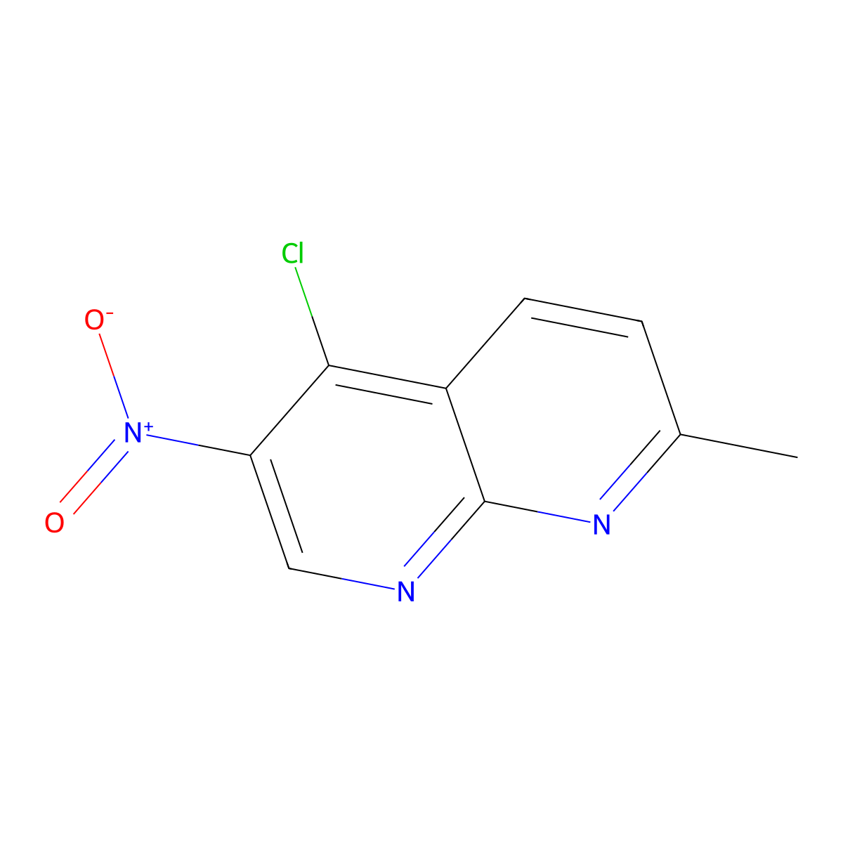 5-Chloro-2-methyl-6-nitro-1,8-naphthyridine molecular structure, CAS 2091298-81-4