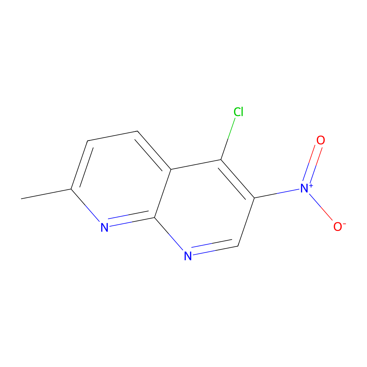 5-Chloro-2-methyl-6-nitro-1,8-naphthyridine molecular structure, CAS 2091298-81-4