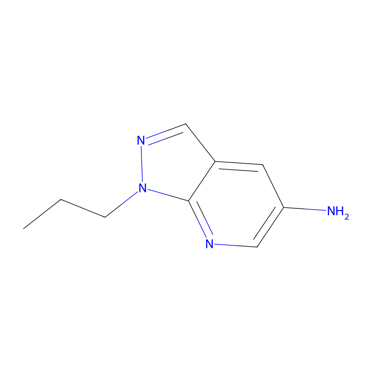 1-Propyl-1H-pyrazolo[3,4-b]pyridin-5-amine molecular structure, CAS 2091298-92-7