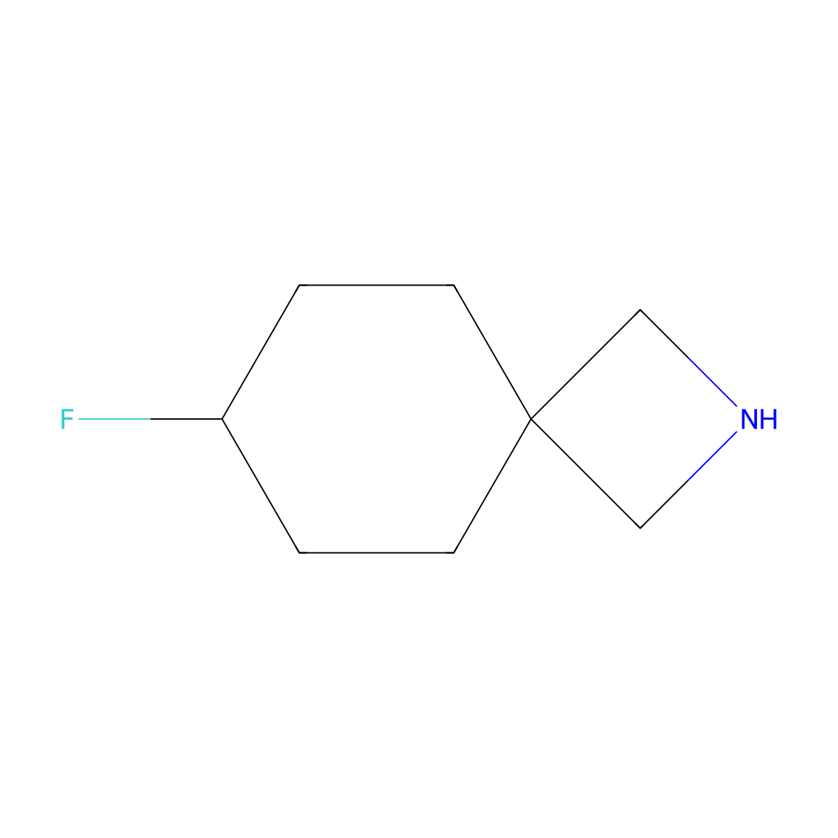 7-Fluoro-2-azaspiro[3.5]nonane molecular structure, CAS 2091299-06-6