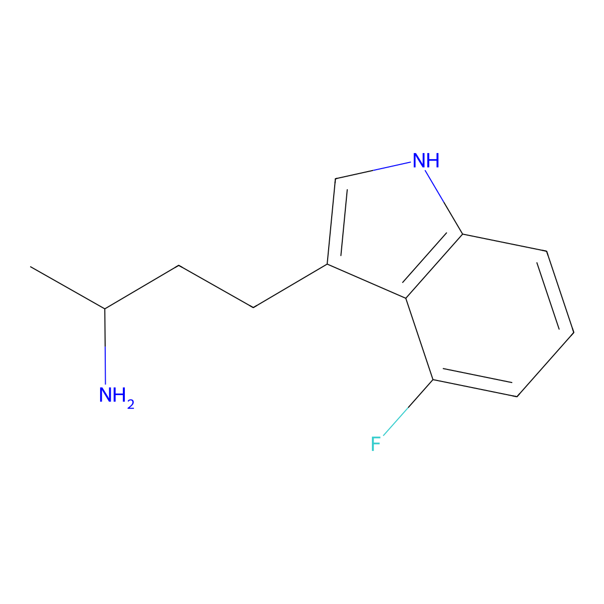 (2R)-4-(4-Fluoro-1H-indol-3-yl)butan-2-amine molecular structure, CAS 2091299-35-1