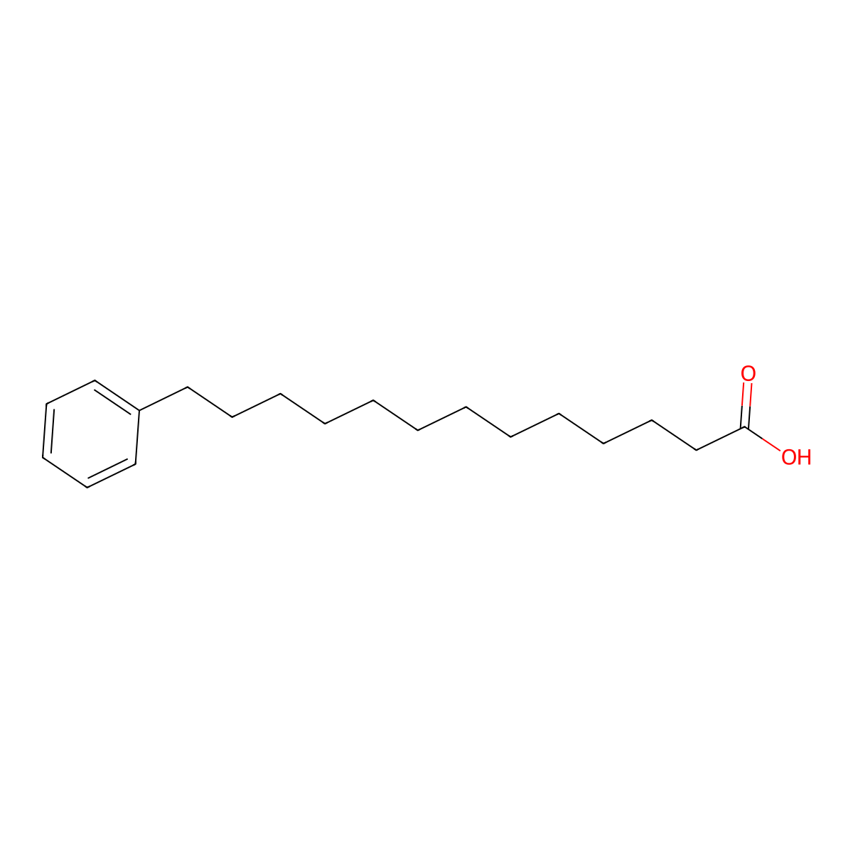 13-Phenyltridecanoic acid molecular structure, CAS 20913-07-9