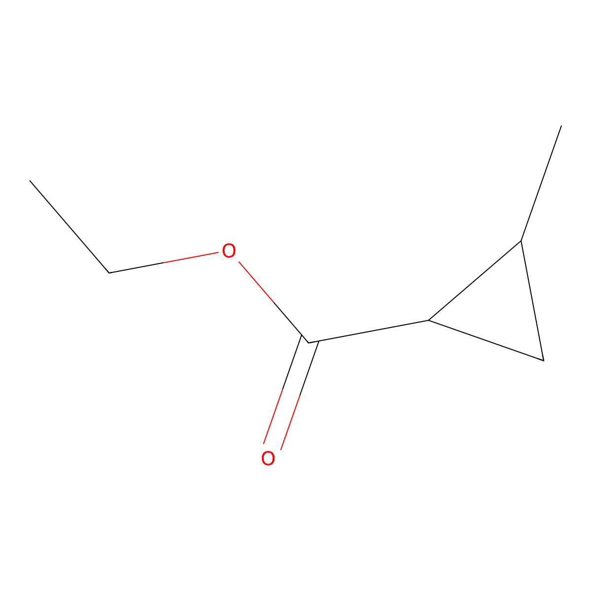 Ethyl 2-methylcyclopropanecarboxylate molecular structure, CAS 20913-25-1