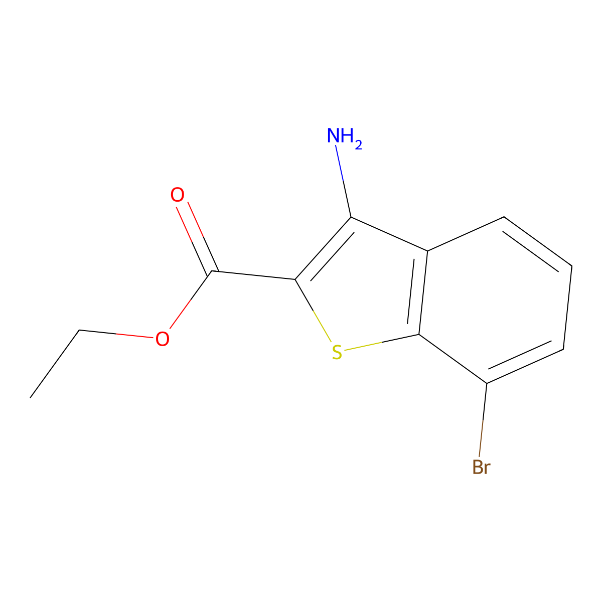 Ethyl 3-amino-7-bromobenZo[b]thiophene-2-carboxylate molecular structure, CAS 2091306-57-7