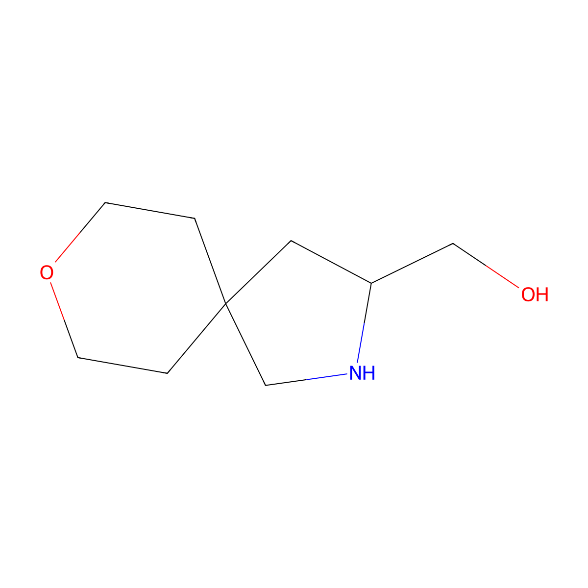{8-Oxa-2-azaspiro[4.5]decan-3-yl}methanol molecular structure, CAS 2091318-50-0