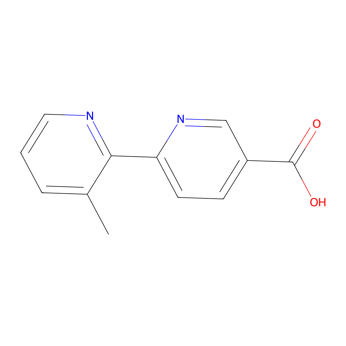 6-(3-Methylpyridin-2-yl)pyridine-3-carboxylic acid molecular structure, CAS 2091327-64-7