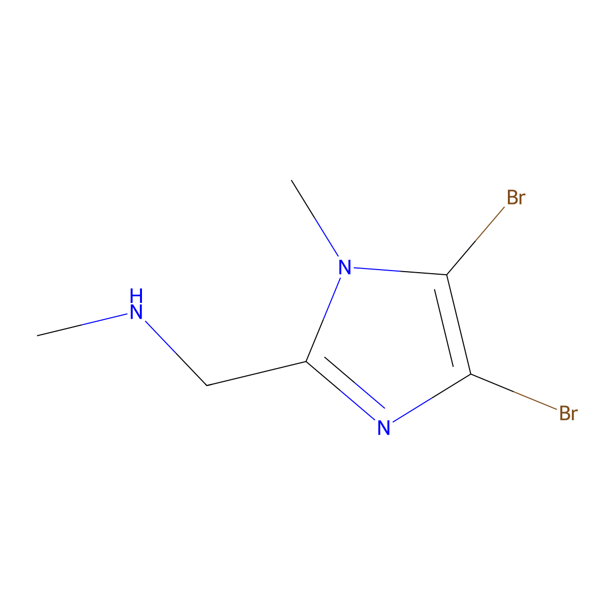 [(4,5-Dibromo-1-methyl-1H-imidazol-2-yl)methyl](methyl)amine molecular structure, CAS 2091328-48-0