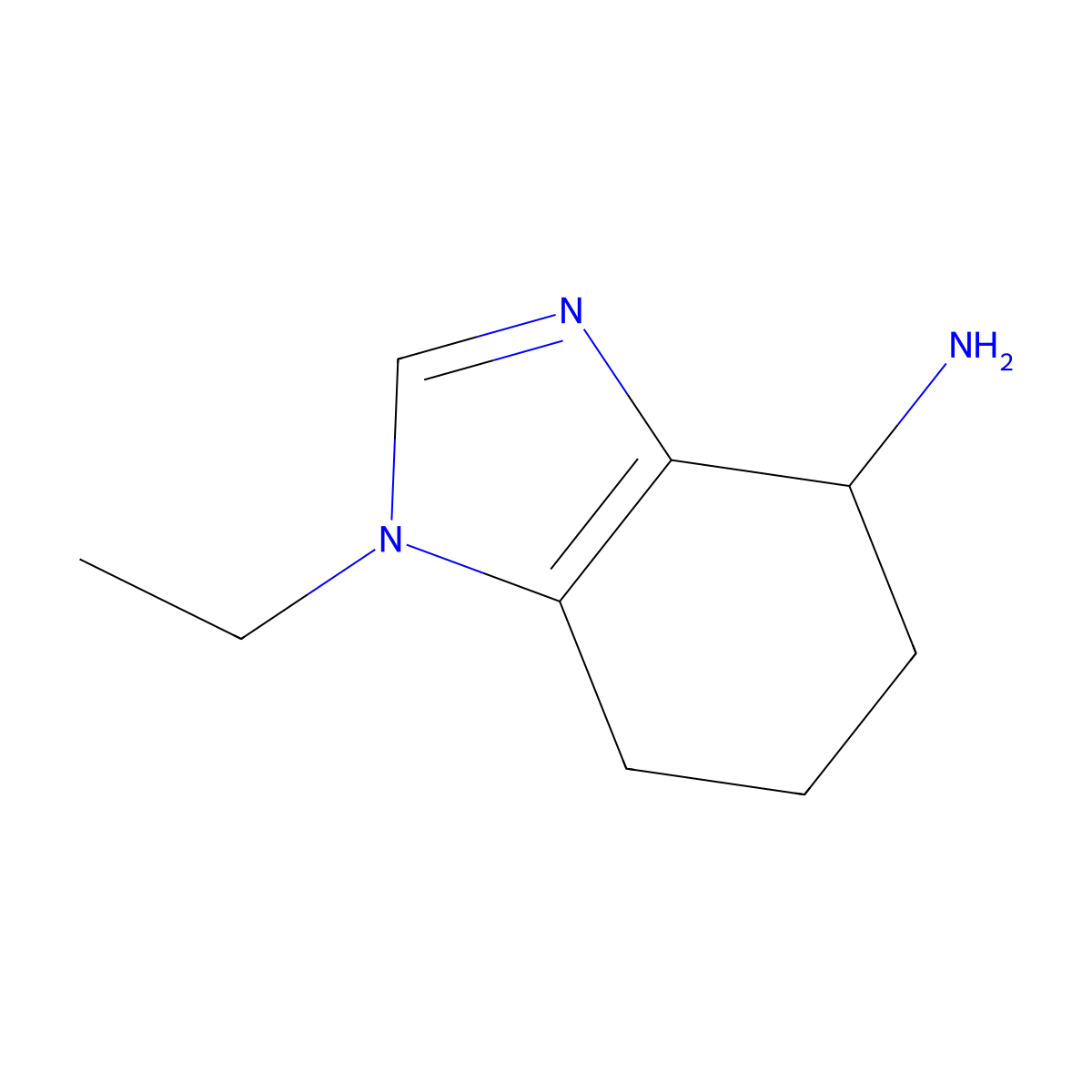 1-Ethyl-4,5,6,7-tetrahydro-1H-1,3-benzodiazol-4-amine molecular structure, CAS 2091355-21-2