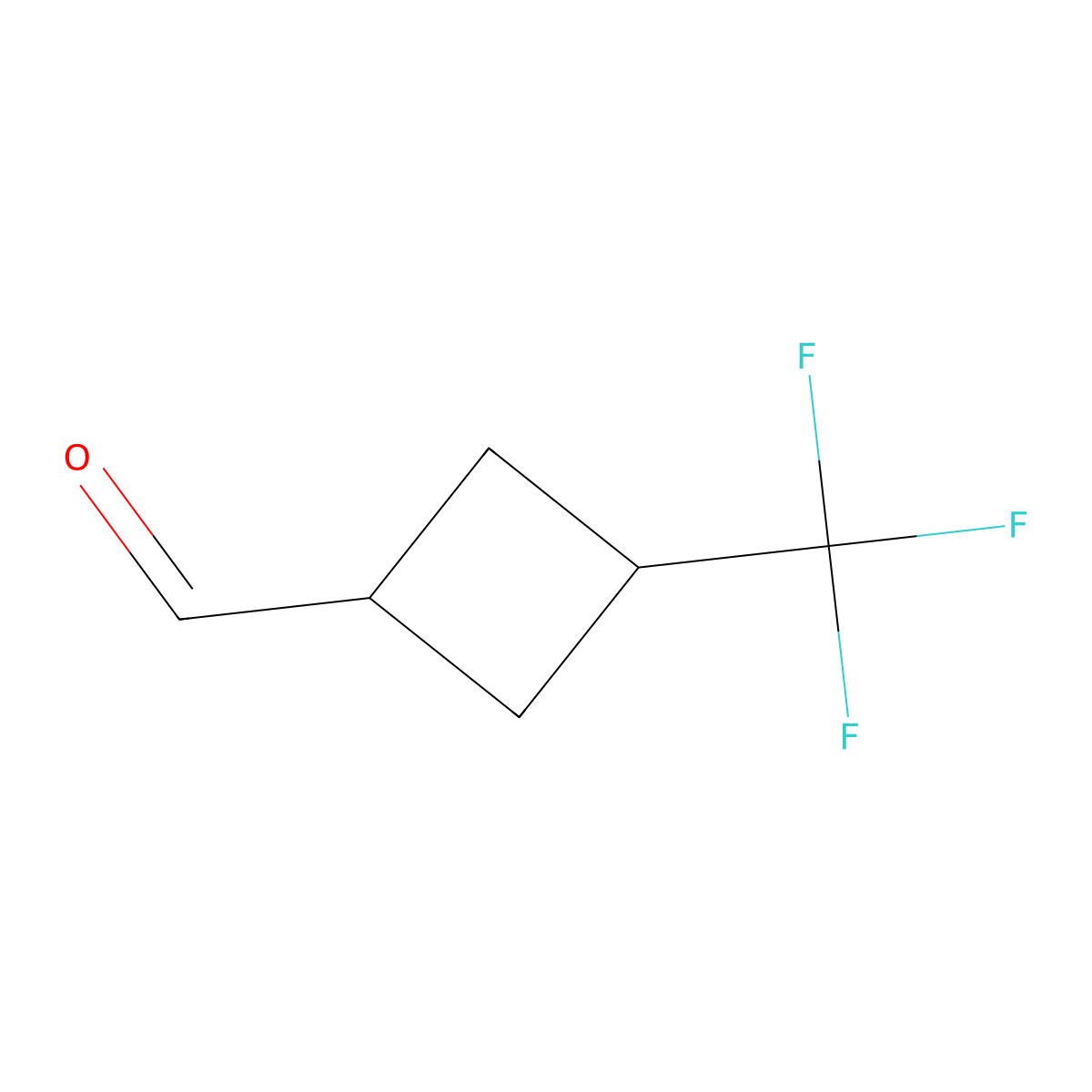 3-(Trifluoromethyl)cyclobutane-1-carbaldehyde molecular structure, CAS 2091355-32-5