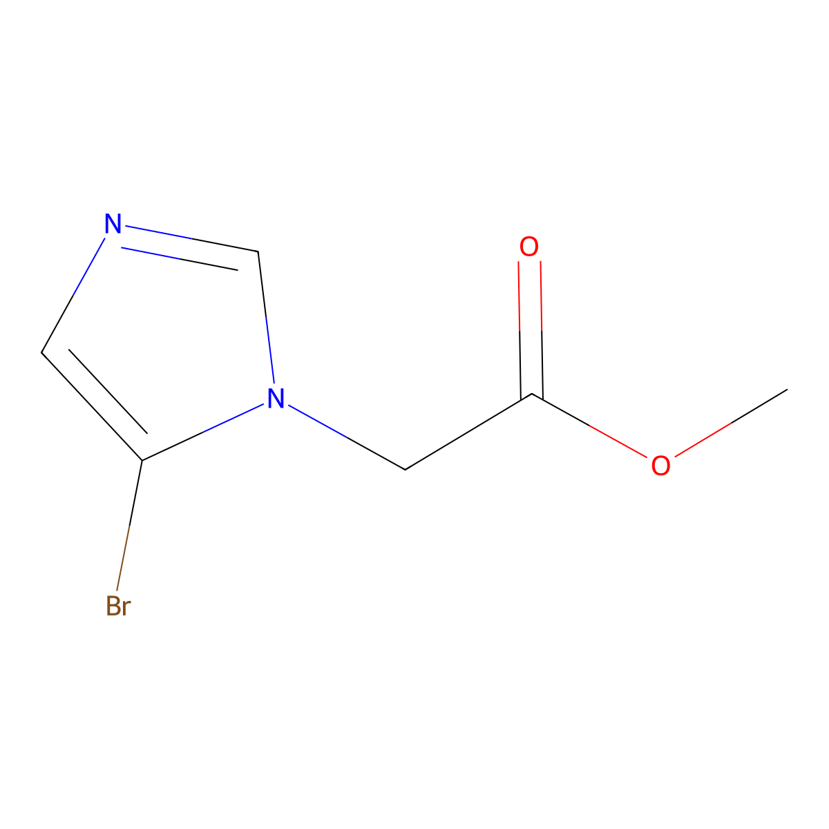 methyl 2-(5-bromo-1H-imidazol-1-yl)acetate molecular structure, CAS 2091356-09-9