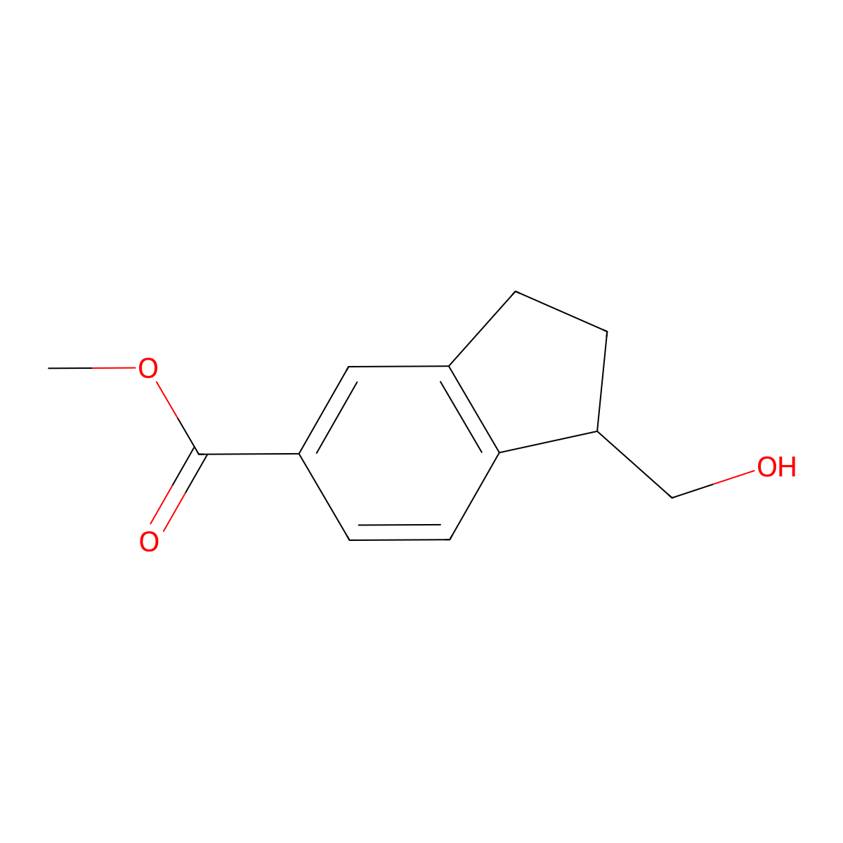 methyl 1-(hydroxymethyl)-2,3-dihydro-1H-indene-5-carboxylate molecular structure, CAS 2091362-20-6