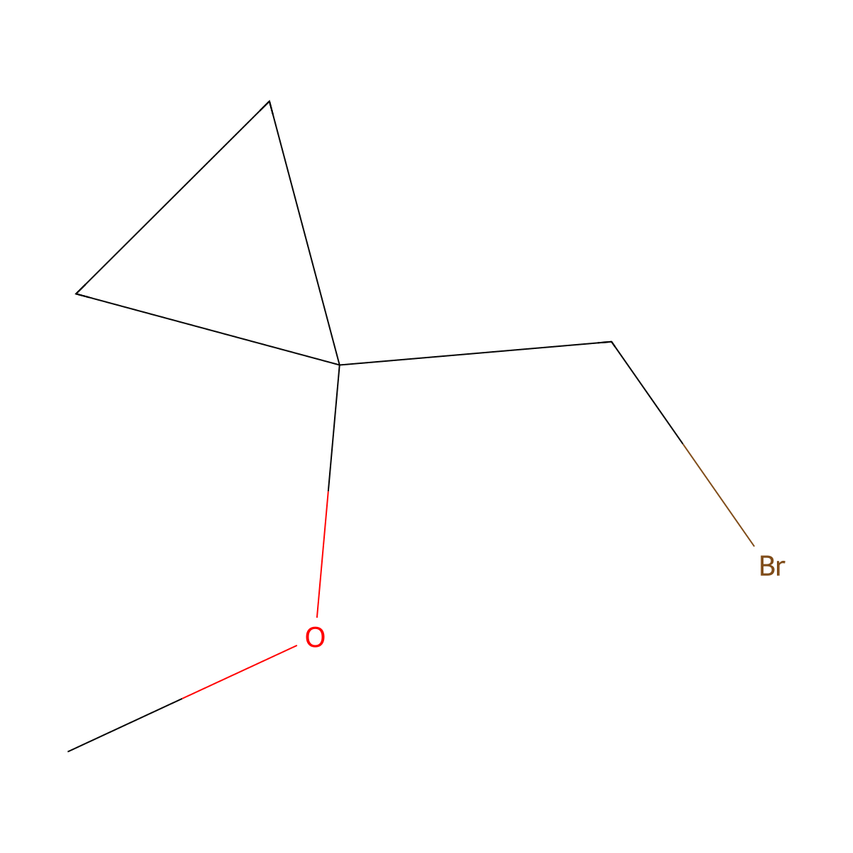 1-(Bromomethyl)-1-methoxycyclopropane molecular structure, CAS 2091362-81-9