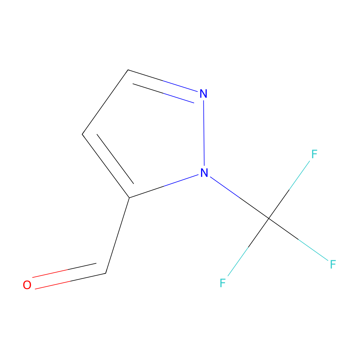 1-(Trifluoromethyl)-1H-pyrazole-5-carbaldehyde molecular structure, CAS 2091369-84-3
