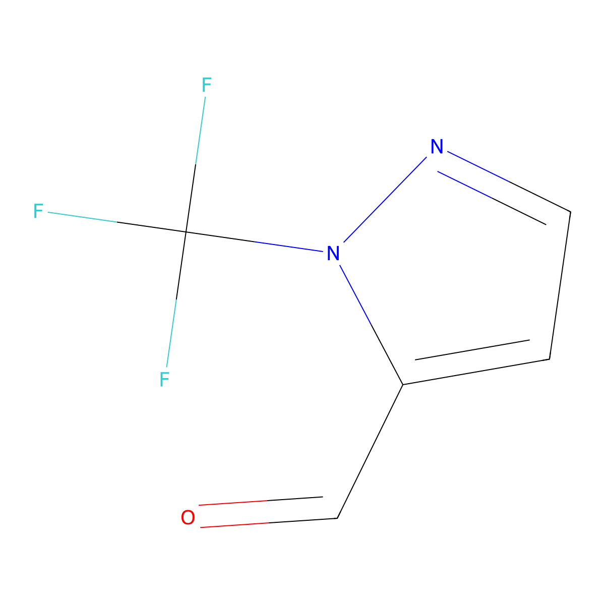 1-(Trifluoromethyl)-1H-pyrazole-5-carbaldehyde molecular structure, CAS 2091369-84-3