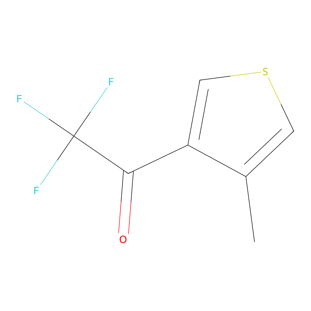 2,2,2-Trifluoro-1-(4-methylthiophen-3-yl)ethan-1-one molecular structure, CAS 2091376-38-2
