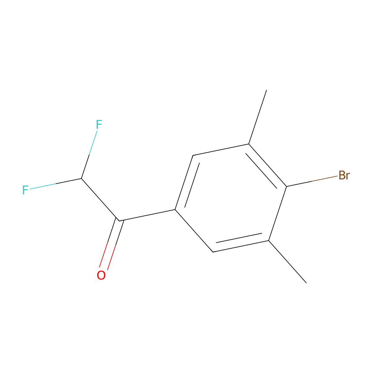 1-(4-Bromo-3,5-dimethylphenyl)-2,2-difluoroethan-1-one molecular structure, CAS 2091379-58-5