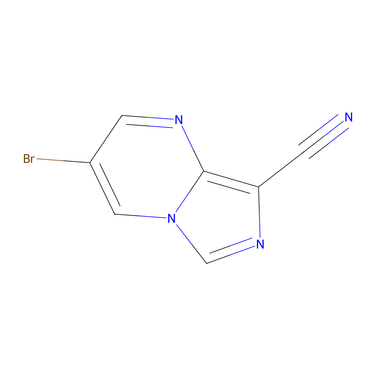 3-Bromoimidazo[1,5-a]pyrimidine-8-carbonitrile molecular structure, CAS 2091386-35-3