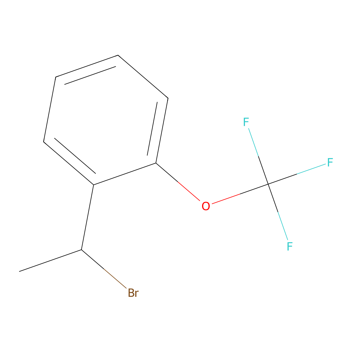 1-(1-Bromoethyl)-2-(trifluoromethoxy)benzene molecular structure, CAS 2091390-30-4