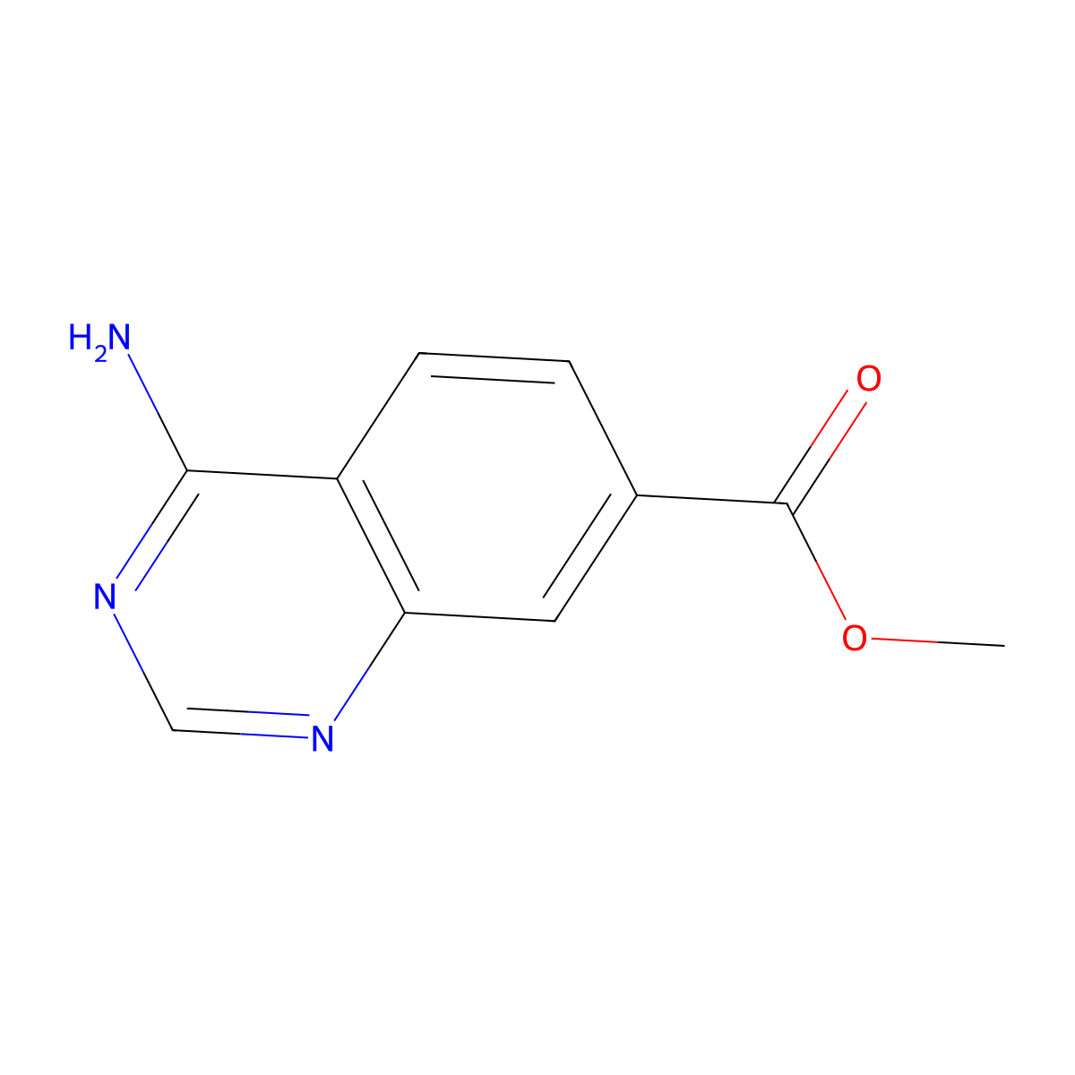 Methyl 4-aminoquinazoline-7-carboxylate molecular structure, CAS 2091394-14-6