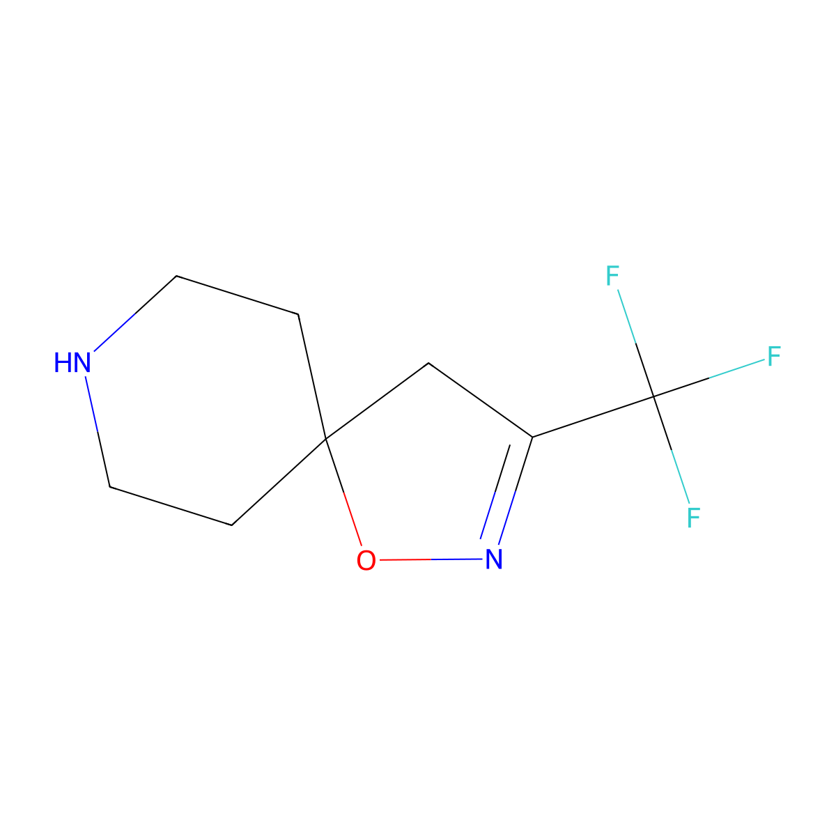 3-(Trifluoromethyl)-1-oxa-2,8-diazaspiro(4.5)dec-2-ene molecular structure, CAS 2091398-00-2