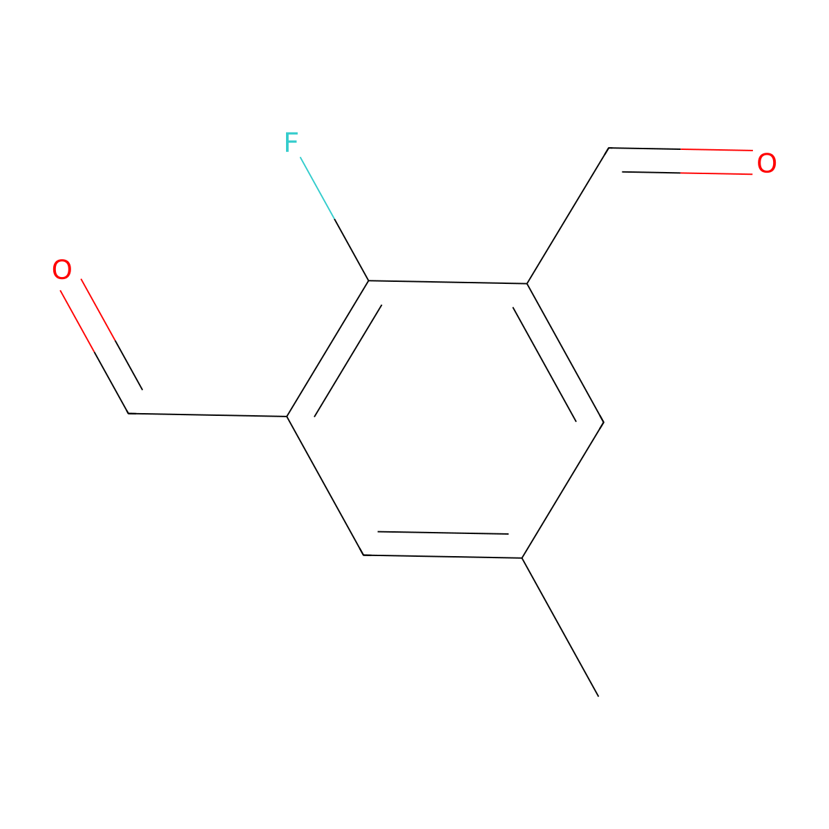 2-Fluoro-5-methylisophthalaldehyde molecular structure, CAS 2091398-99-9