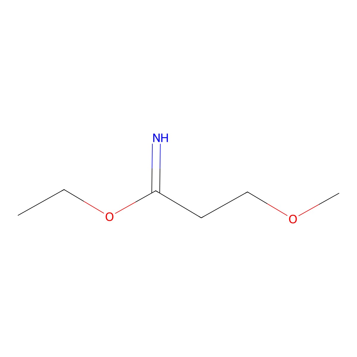 Ethyl 3-methoxypropanecarboximidate molecular structure, CAS 20914-89-0