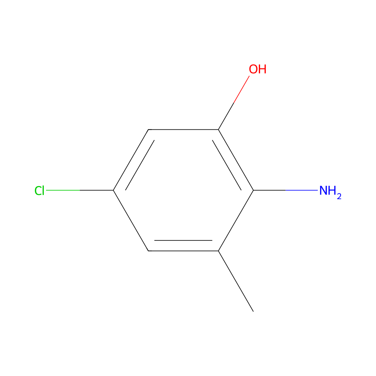 2-Amino-5-chloro-3-methylphenol molecular structure, CAS 2091405-18-2