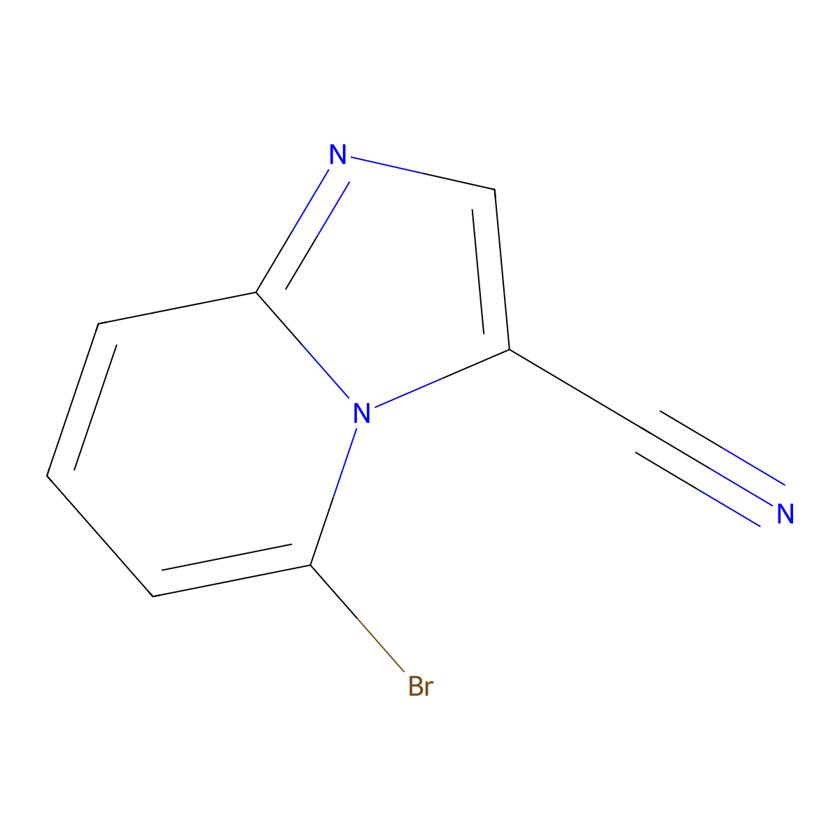 5-Bromoimidazo[1,2-a]pyridine-3-carbonitrile molecular structure, CAS 2091411-47-9