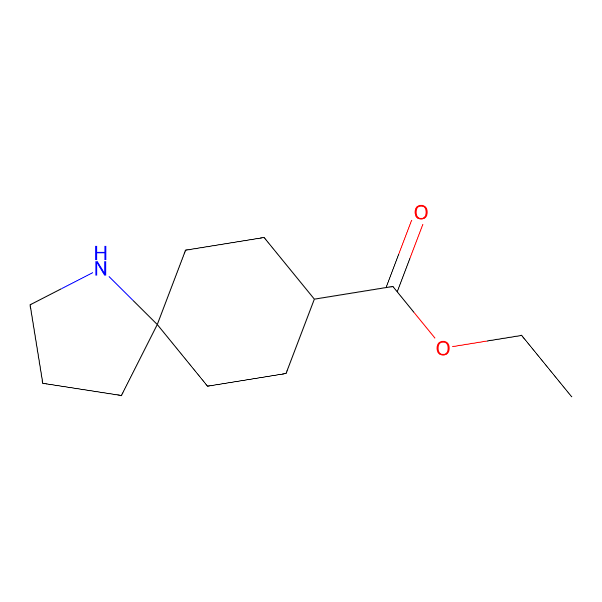 Ethyl 1-azaspiro[4.5]decane-8-carboxylate molecular structure, CAS 2091413-65-7