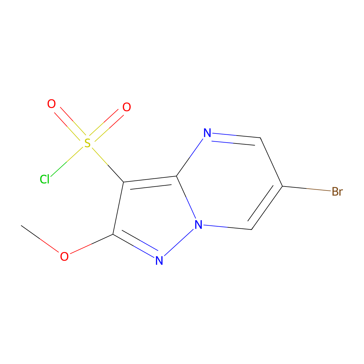 6-Bromo-2-methoxypyrazolo[1,5-a]pyrimidine-3-sulfonyl chloride molecular structure, CAS 2091427-15-3