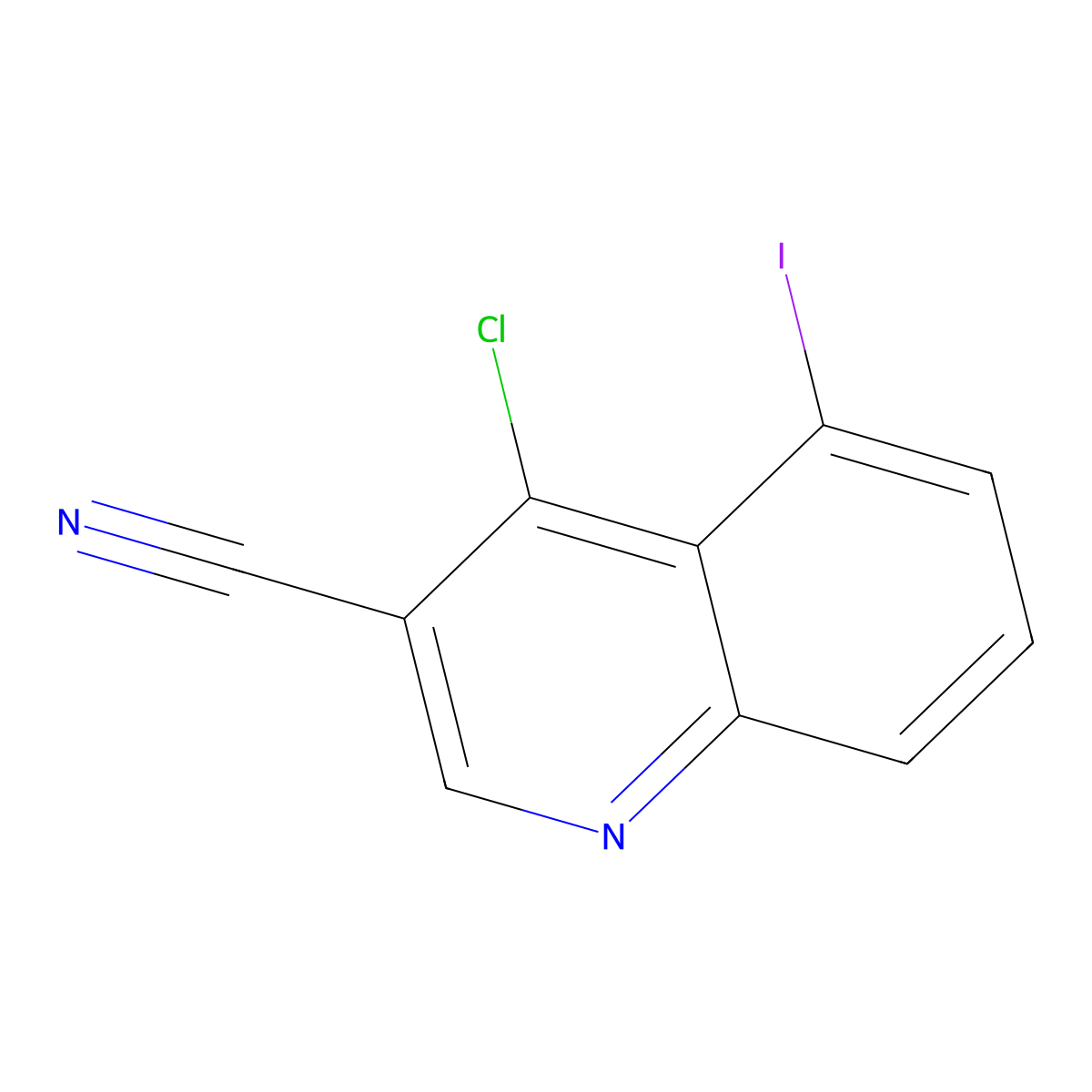 4-Chloro-5-iodoquinoline-3-carbonitrile molecular structure, CAS 2091427-24-4