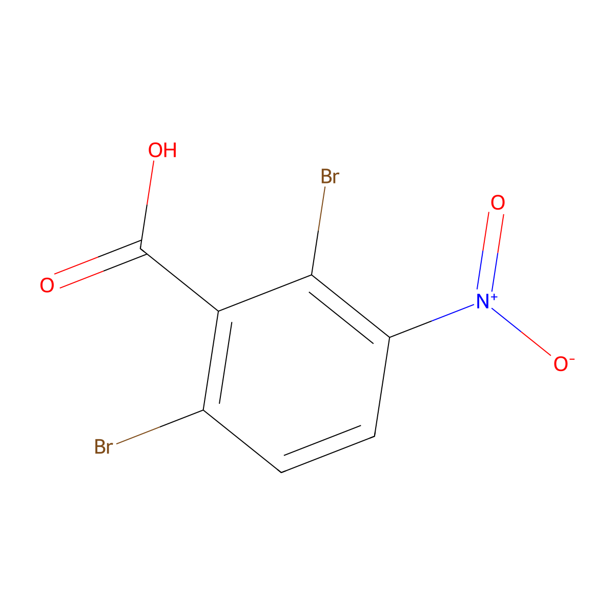 2,6-Dibromo-3-nitro-benzoic acid molecular structure, CAS 2091427-46-0
