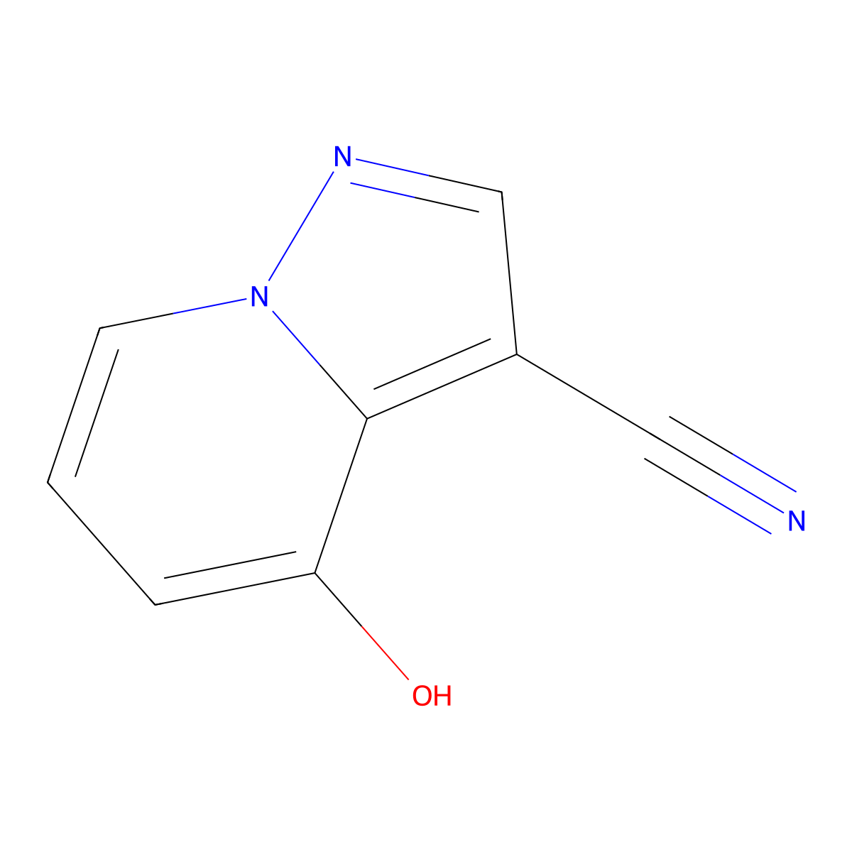 Pyrazolo[1,5-a]pyridine-3-carbonitrile, 4-hydroxy- molecular structure, CAS 2091440-05-8