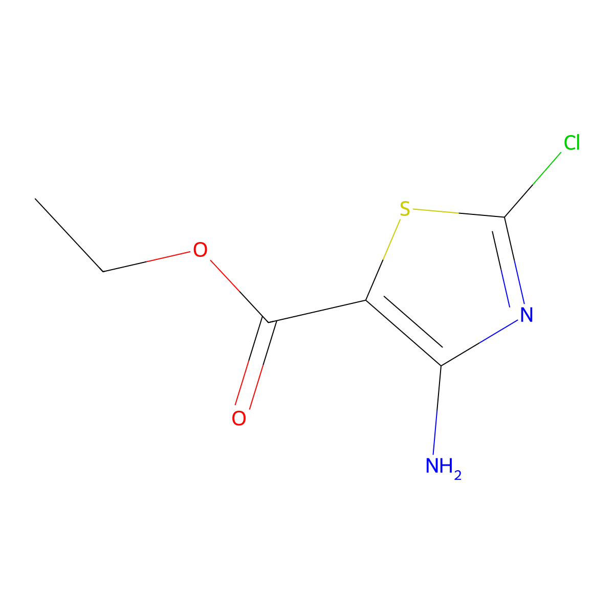 Ethyl 4-amino-2-chloro-1,3-thiazole-5-carboxylate molecular structure, CAS 2091443-26-2