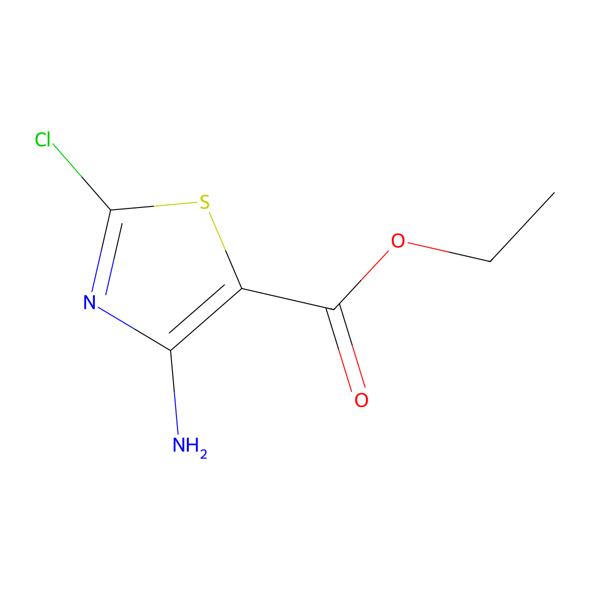 Ethyl 4-amino-2-chloro-1,3-thiazole-5-carboxylate molecular structure, CAS 2091443-26-2