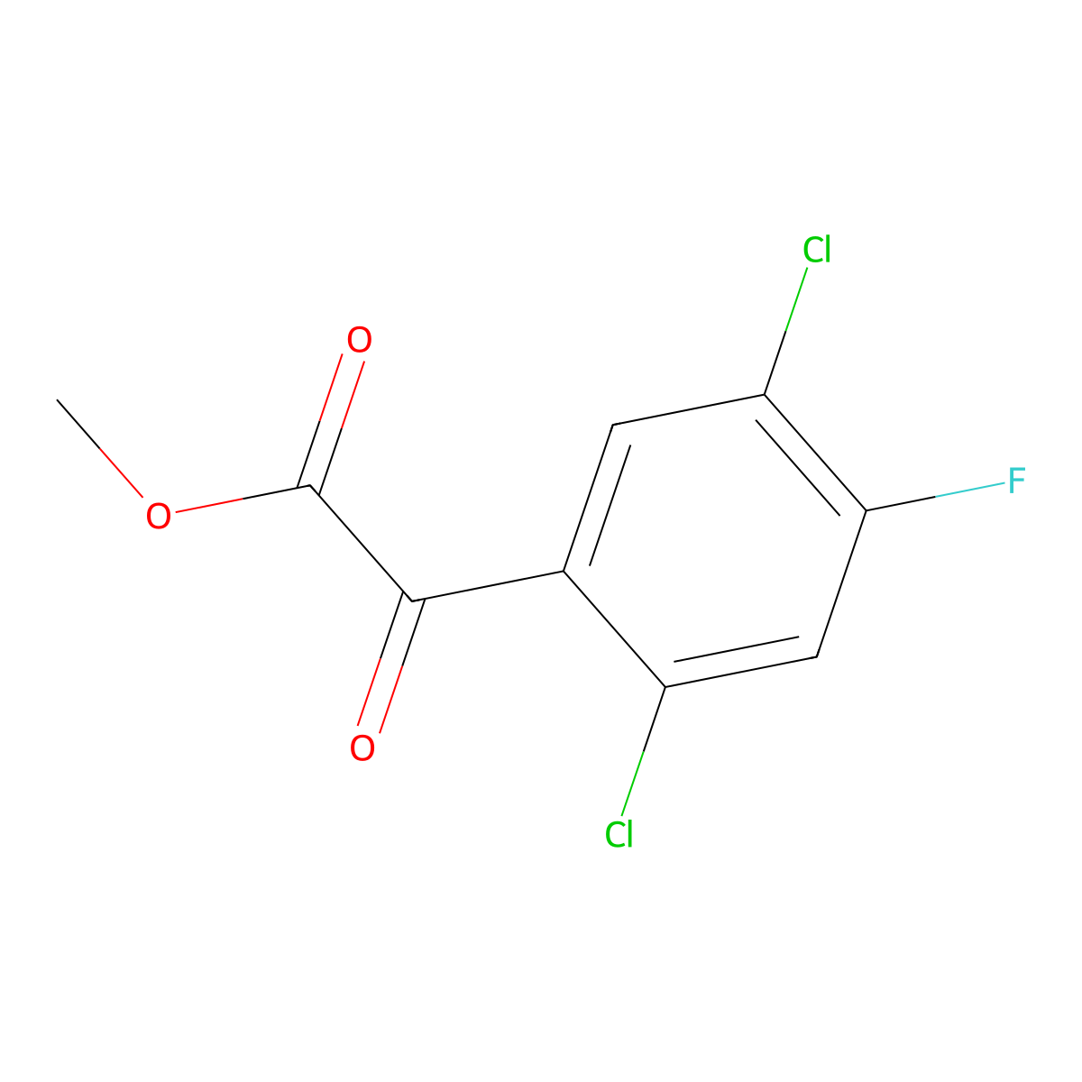 Methyl 2,5-dichloro-4-fluoro-alpha-oxobenZeneacetate molecular structure, CAS 2091446-47-6
