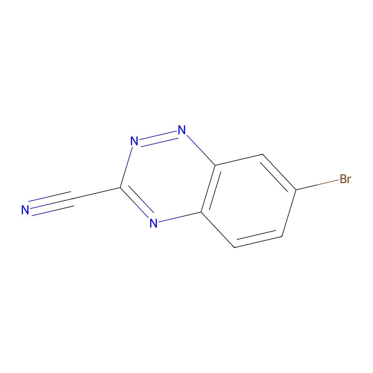 7-Bromo-1,2,4-benzotriazine-3-carbonitrile molecular structure, CAS 2091447-01-5