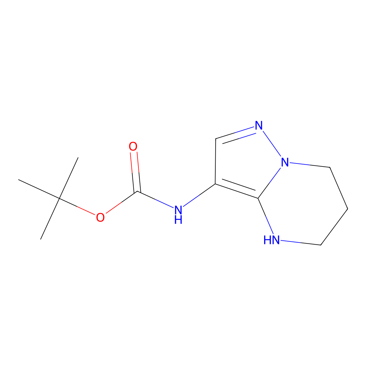 tert-butyl N-{4H,5H,6H,7H-pyrazolo[1,5-a]pyrimidin-3-yl}carbamate molecular structure, CAS 2091447-06-0