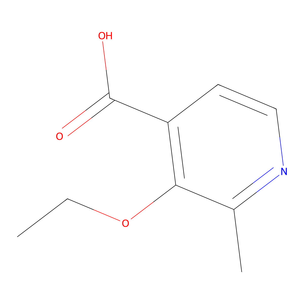 3-Ethoxy-2-methylpyridine-4-carboxylic acid molecular structure, CAS 2091447-32-2
