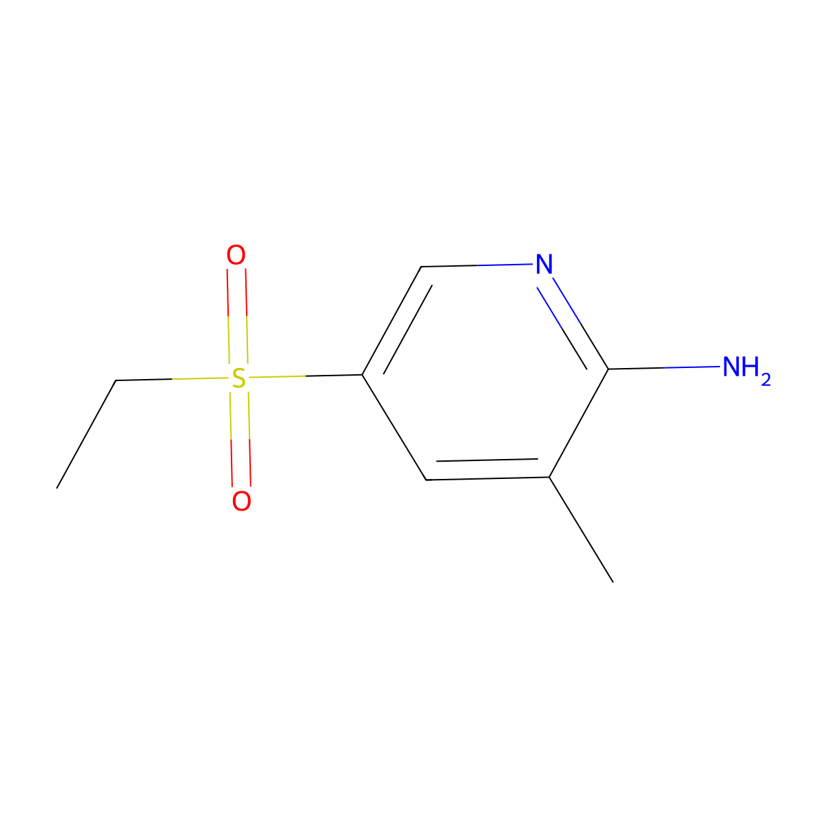 5-(Ethanesulfonyl)-3-methylpyridin-2-amine molecular structure, CAS 2091447-79-7