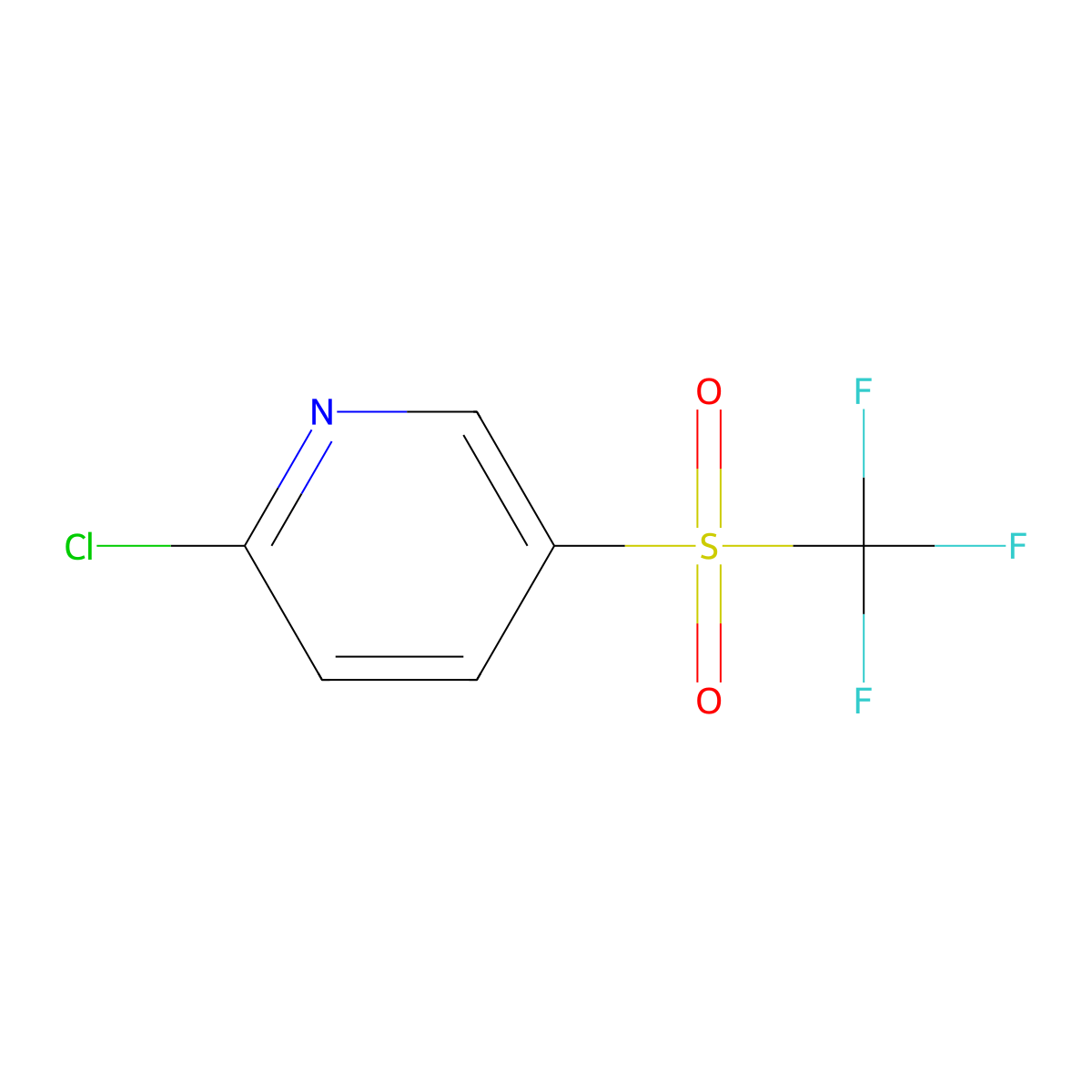2-Chloro-5-trifluoromethanesulfonylpyridine molecular structure, CAS 2091447-89-9