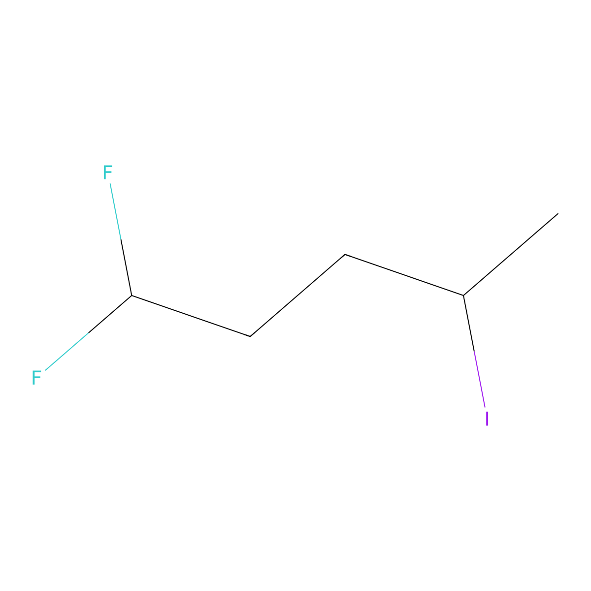 1,1-Difluoro-4-iodopentane molecular structure, CAS 2091447-93-5