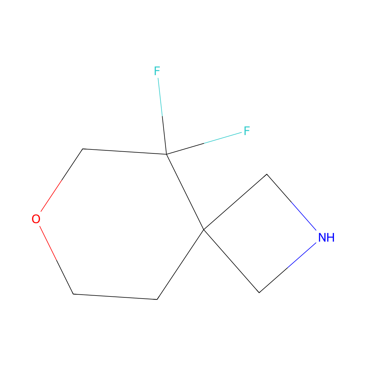 5,5-Difluoro-7-oxa-2-azaspiro[3.5]nonane molecular structure, CAS 2091449-93-1