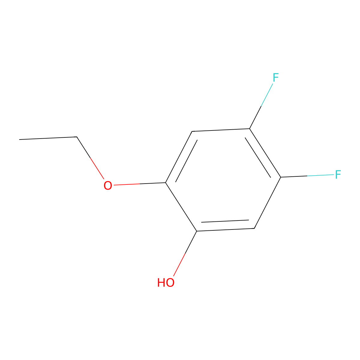 2-Ethoxy-4,5-difluorophenol molecular structure, CAS 2091449-99-7